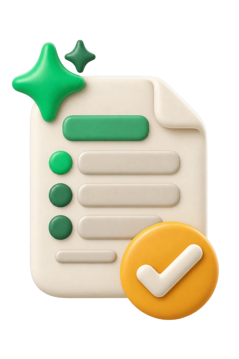 Illustration of an AI-drafted field record confirmed for office review